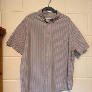 Goodfellow & Co Men's Casual Striped Shirt - Blue and Red